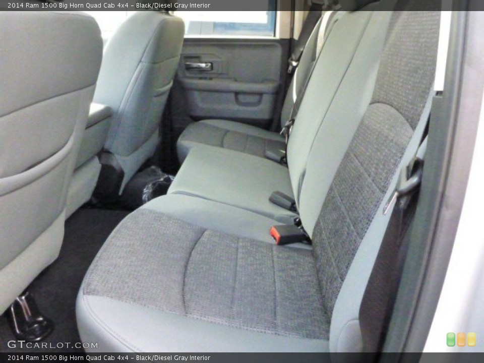 Black/Diesel Gray Interior Rear Seat for the 2014 Ram 1500 Big Horn Quad Cab 4x4 #85720342