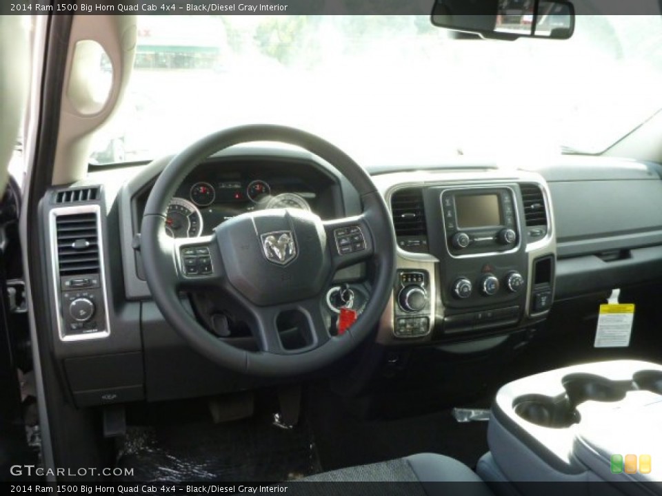 Black/Diesel Gray Interior Dashboard for the 2014 Ram 1500 Big Horn Quad Cab 4x4 #85720363