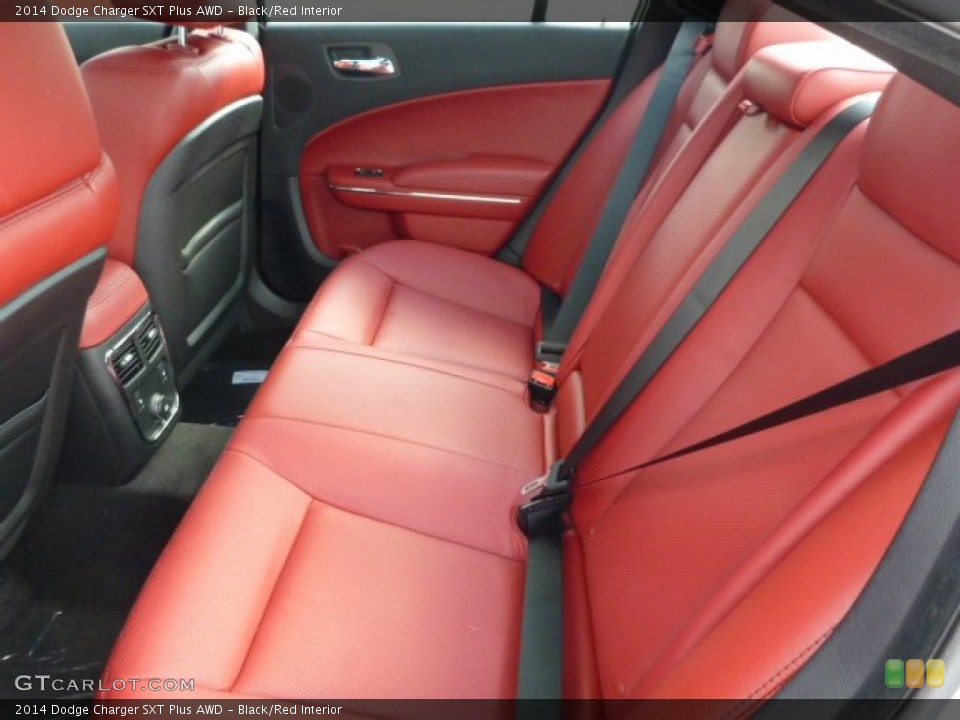 Black/Red Interior Rear Seat for the 2014 Dodge Charger SXT Plus AWD #85720736