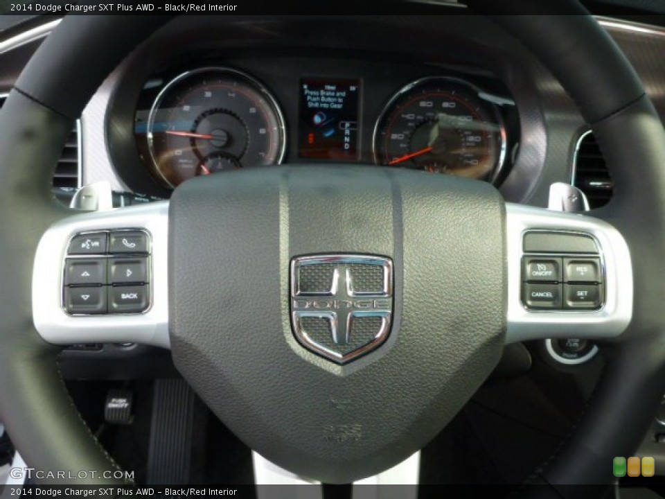 Black/Red Interior Controls for the 2014 Dodge Charger SXT Plus AWD #85720909