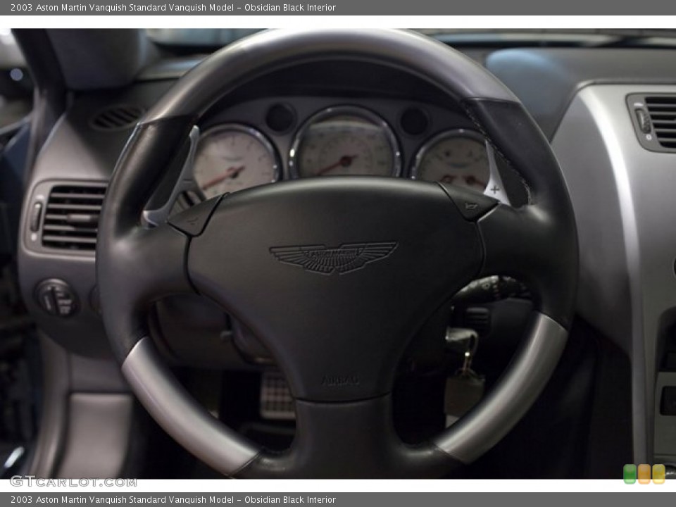 Obsidian Black Interior Steering Wheel for the 2003 Aston Martin Vanquish  #85722793