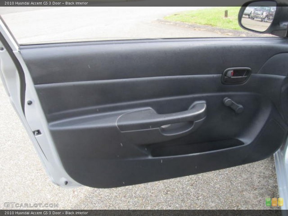 Black Interior Door Panel for the 2010 Hyundai Accent GS 3 Door #85724524