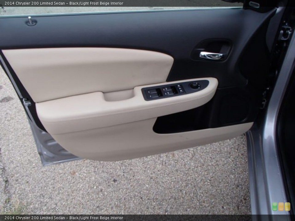 Black/Light Frost Beige Interior Door Panel for the 2014 Chrysler 200 Limited Sedan #85724953