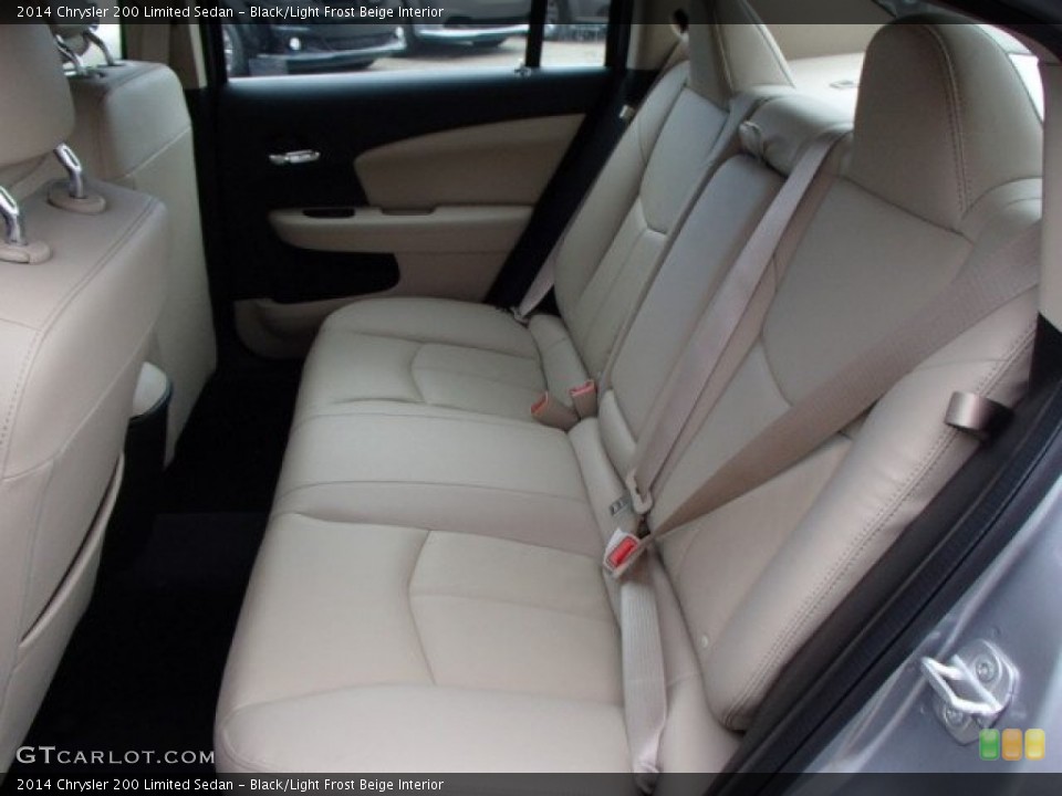 Black/Light Frost Beige Interior Rear Seat for the 2014 Chrysler 200 Limited Sedan #85724968