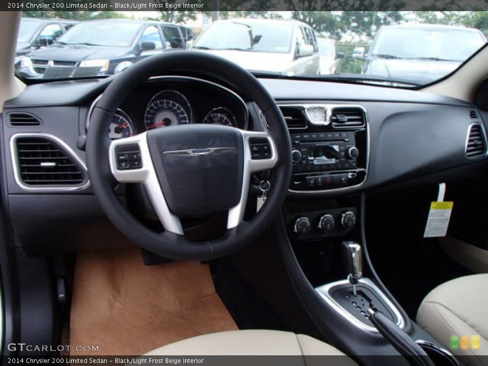 Black/Light Frost Beige Interior Dashboard for the 2014 Chrysler 200 Limited Sedan #85725013