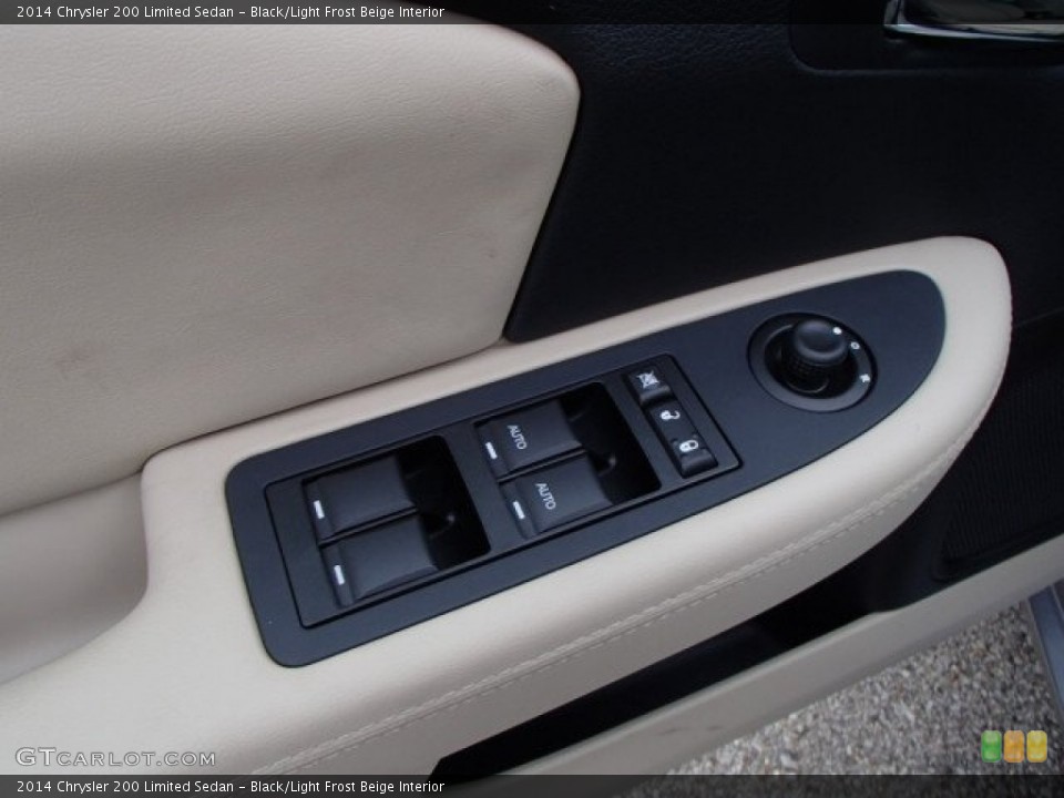 Black/Light Frost Beige Interior Controls for the 2014 Chrysler 200 Limited Sedan #85725031