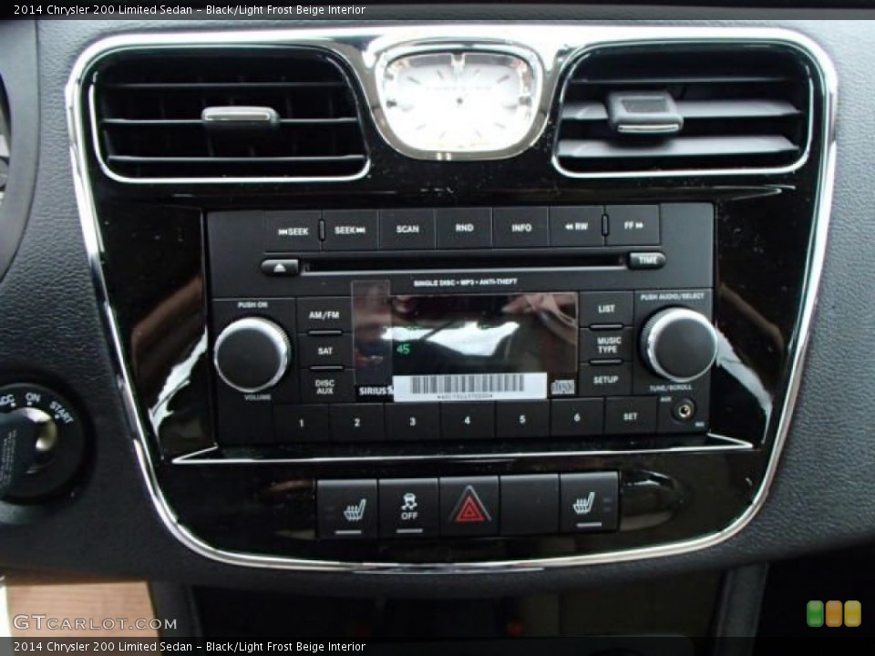 Black/Light Frost Beige Interior Controls for the 2014 Chrysler 200 Limited Sedan #85725073