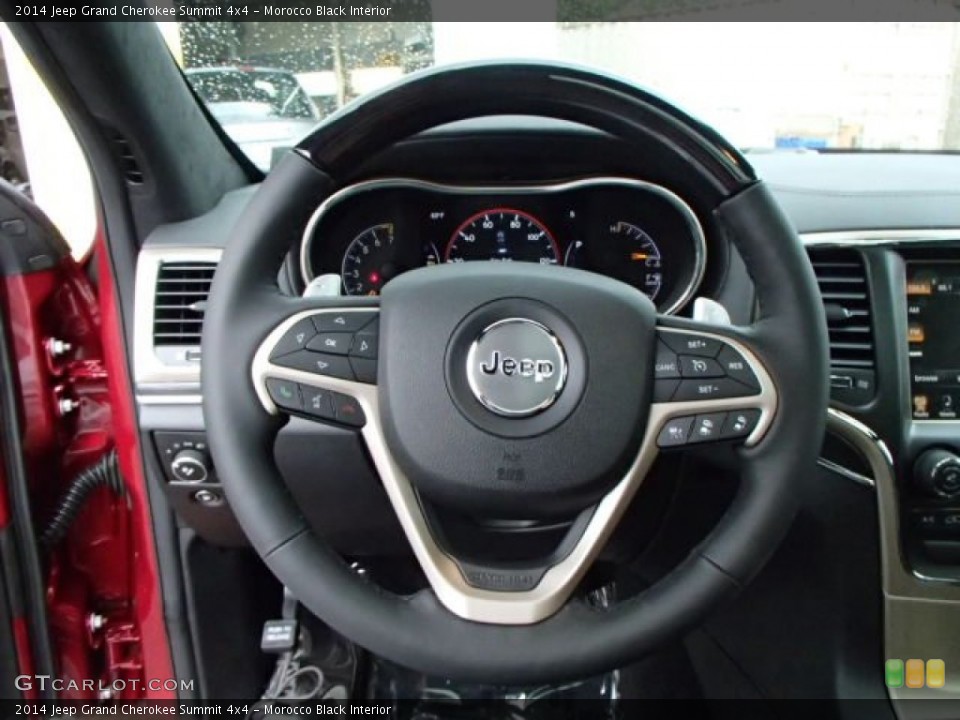 Morocco Black Interior Steering Wheel for the 2014 Jeep Grand Cherokee Summit 4x4 #85726305