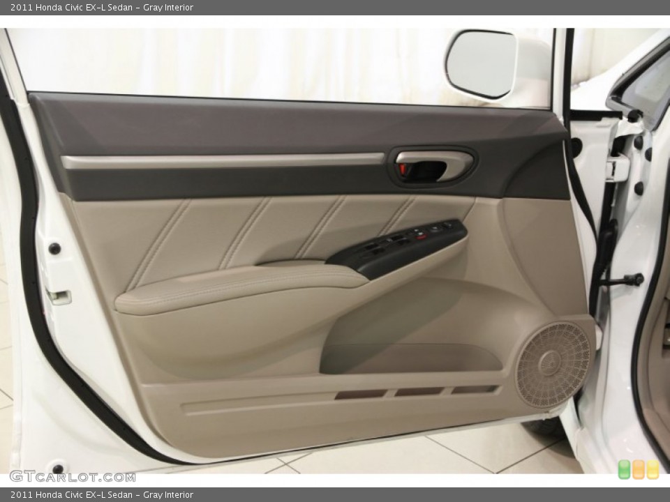 Gray Interior Door Panel for the 2011 Honda Civic EX-L Sedan #85735714