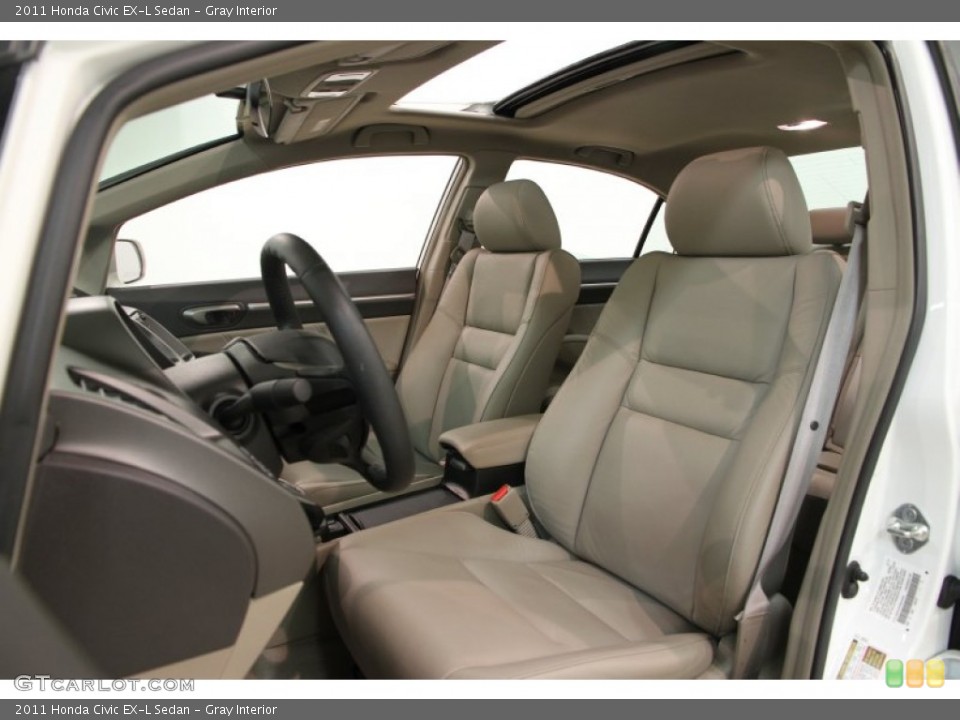 Gray Interior Front Seat for the 2011 Honda Civic EX-L Sedan #85735732