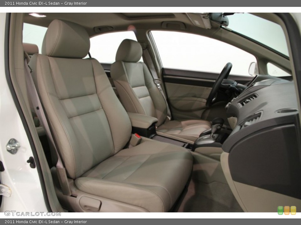 Gray Interior Front Seat for the 2011 Honda Civic EX-L Sedan #85735940