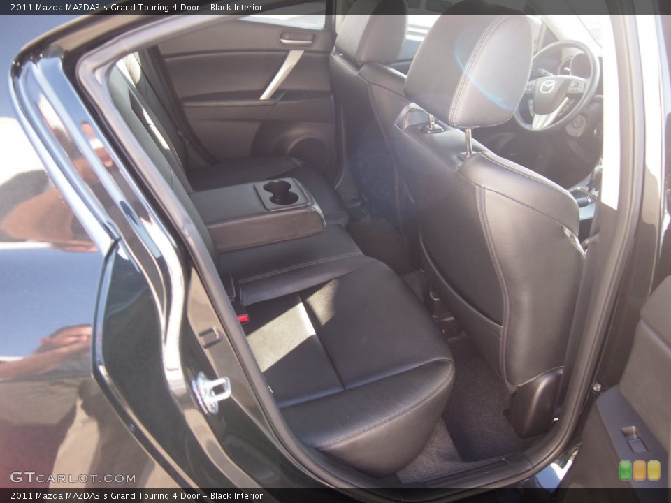 Black Interior Rear Seat for the 2011 Mazda MAZDA3 s Grand Touring 4 Door #85740989