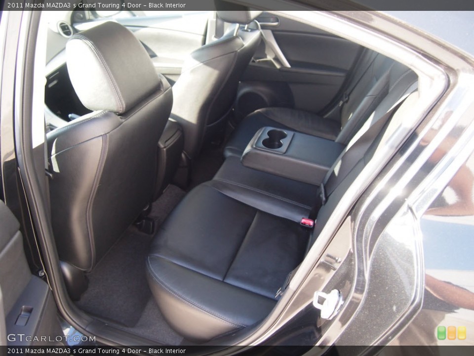 Black Interior Rear Seat for the 2011 Mazda MAZDA3 s Grand Touring 4 Door #85741066