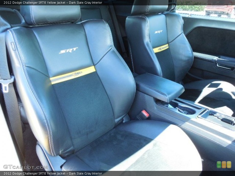 Dark Slate Gray Interior Front Seat for the 2012 Dodge Challenger SRT8 Yellow Jacket #85745238