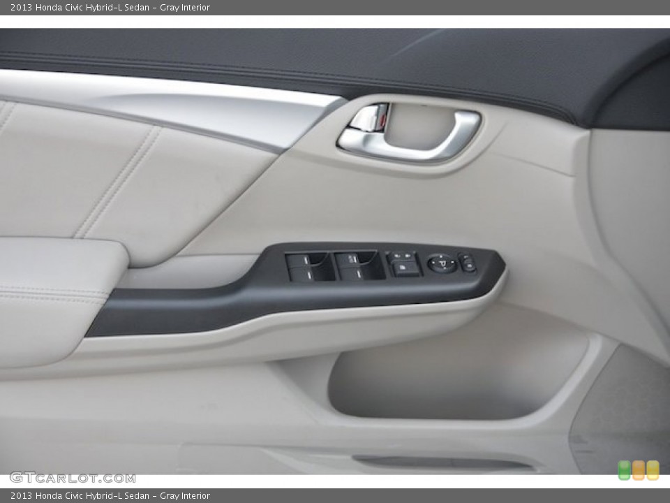Gray Interior Controls for the 2013 Honda Civic Hybrid-L Sedan #85745259