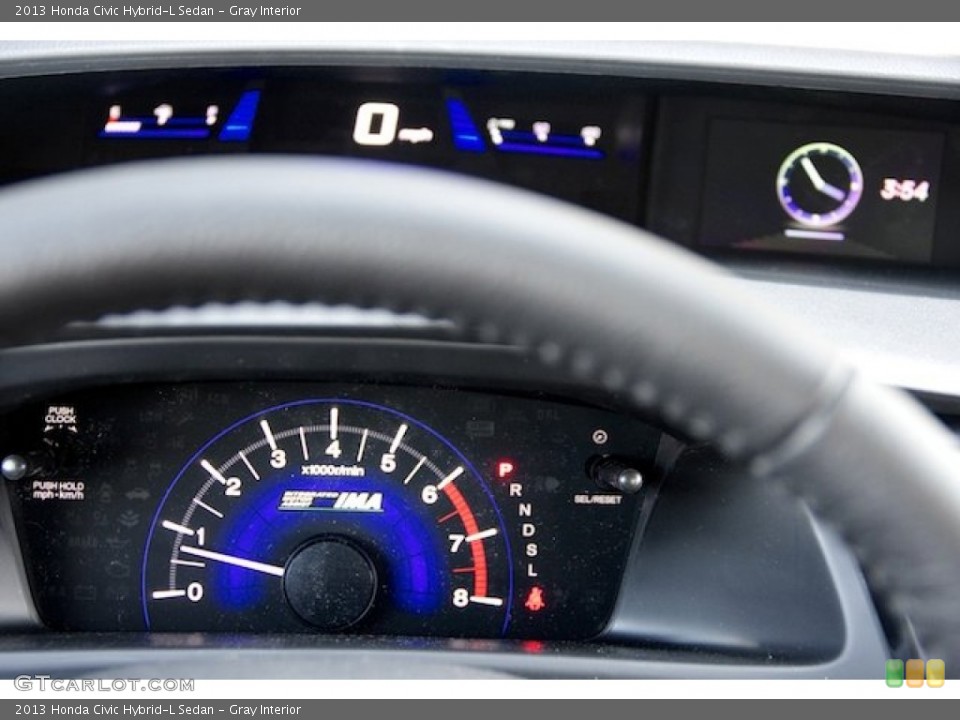Gray Interior Gauges for the 2013 Honda Civic Hybrid-L Sedan #85745406