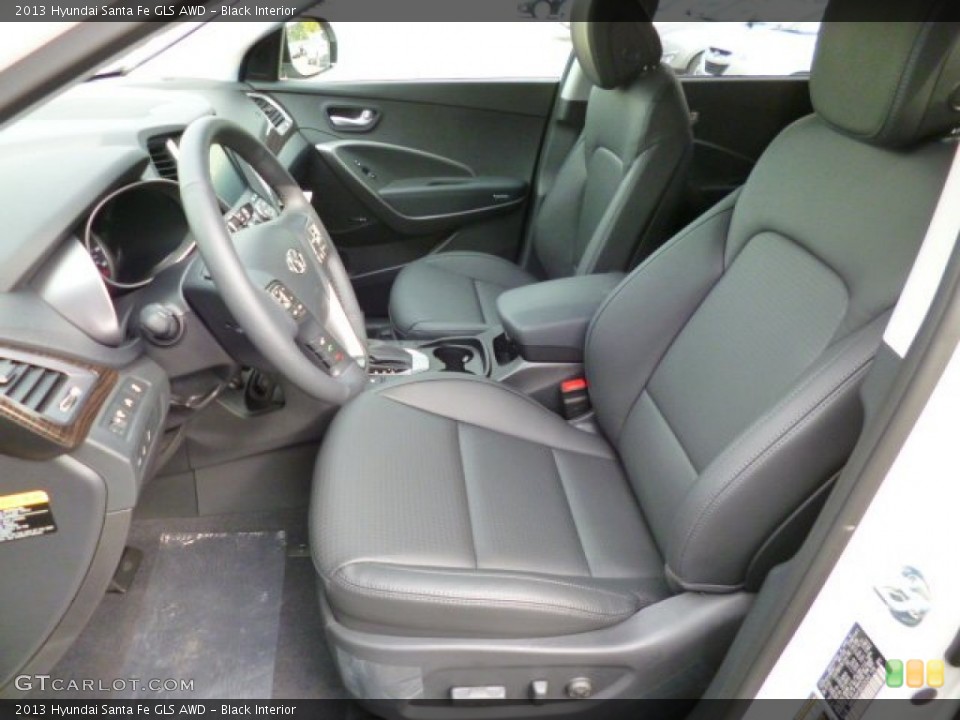 Black Interior Front Seat for the 2013 Hyundai Santa Fe GLS AWD #85745736