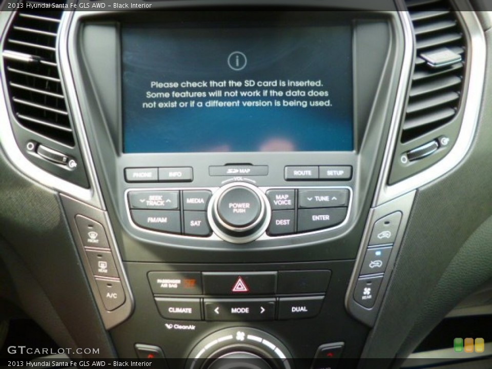 Black Interior Controls for the 2013 Hyundai Santa Fe GLS AWD #85745847