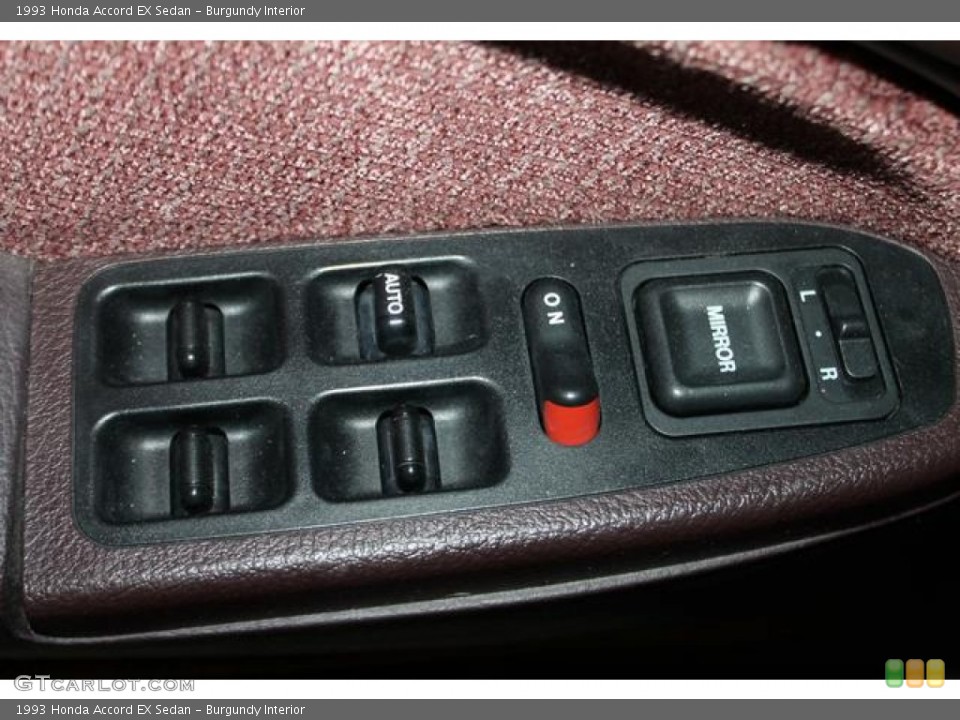 Burgundy Interior Controls for the 1993 Honda Accord EX Sedan #85760160