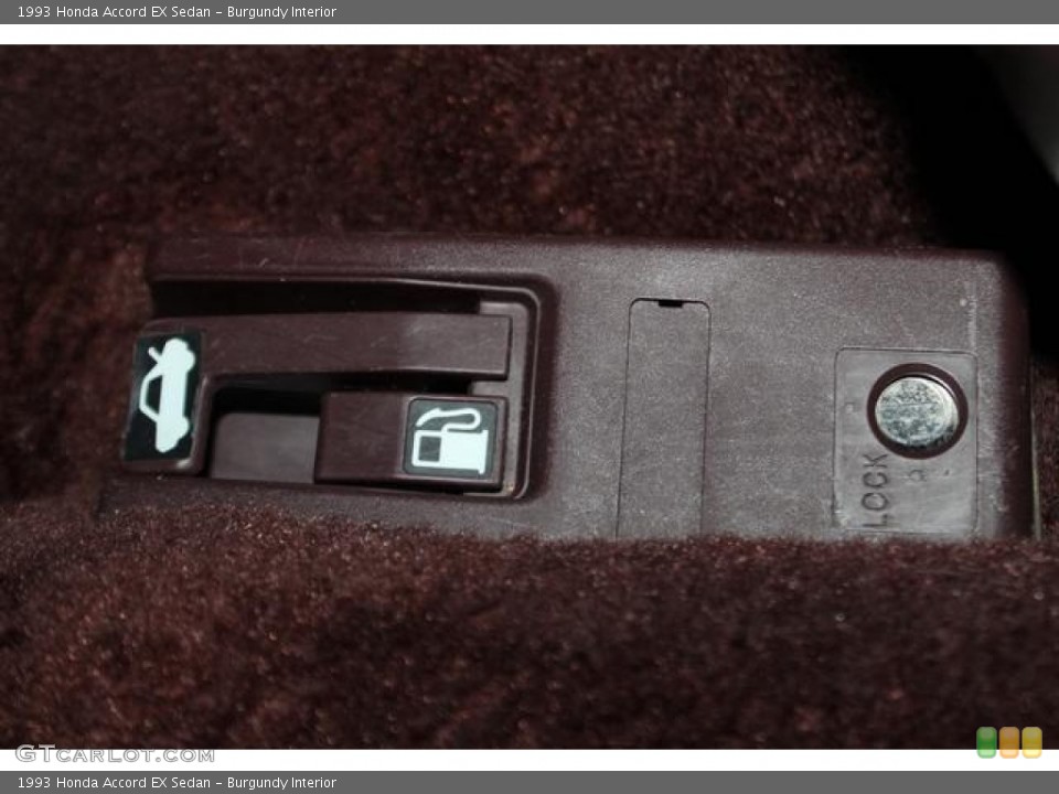 Burgundy Interior Controls for the 1993 Honda Accord EX Sedan #85760262