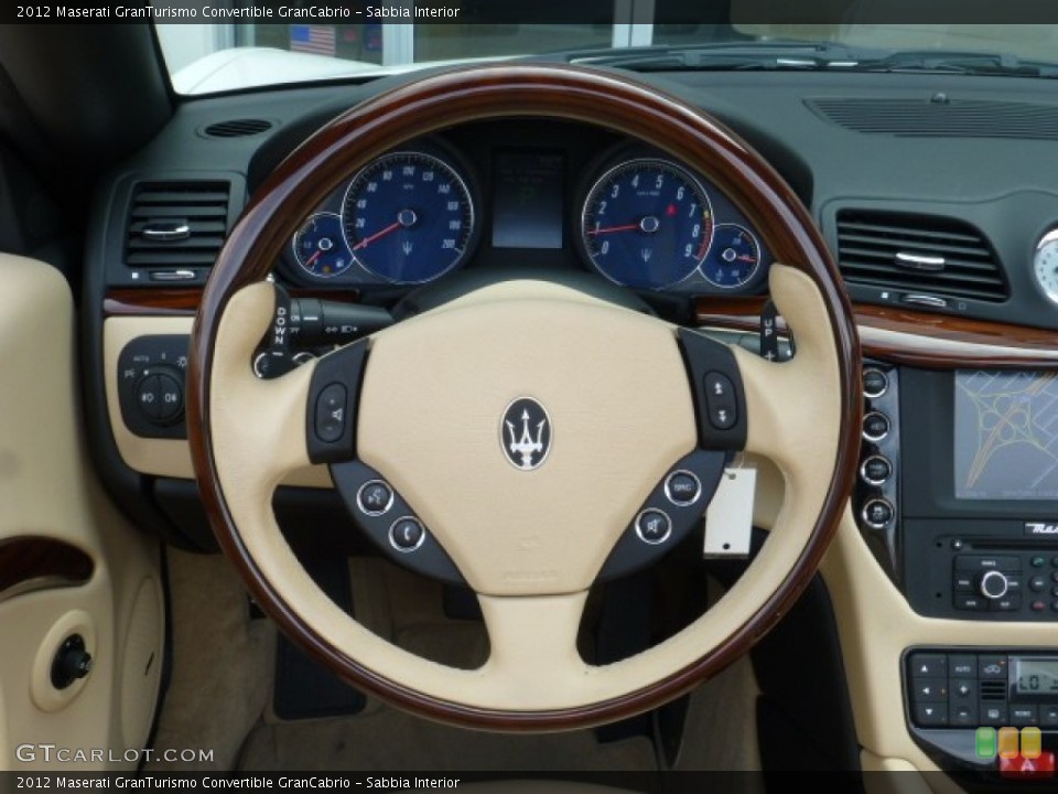 Sabbia Interior Steering Wheel for the 2012 Maserati GranTurismo Convertible GranCabrio #85765314