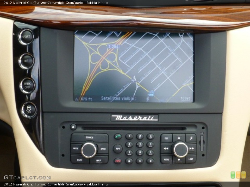 Sabbia Interior Navigation for the 2012 Maserati GranTurismo Convertible GranCabrio #85765326
