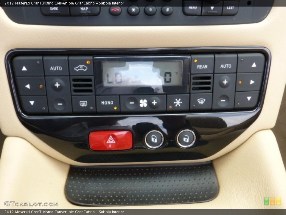 Sabbia Interior Controls for the 2012 Maserati GranTurismo Convertible GranCabrio #85765333