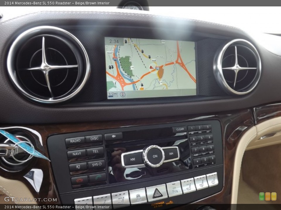 Beige/Brown Interior Navigation for the 2014 Mercedes-Benz SL 550 Roadster #85766196