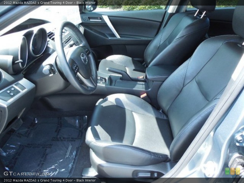 Black Interior Front Seat for the 2012 Mazda MAZDA3 s Grand Touring 4 Door #85770112