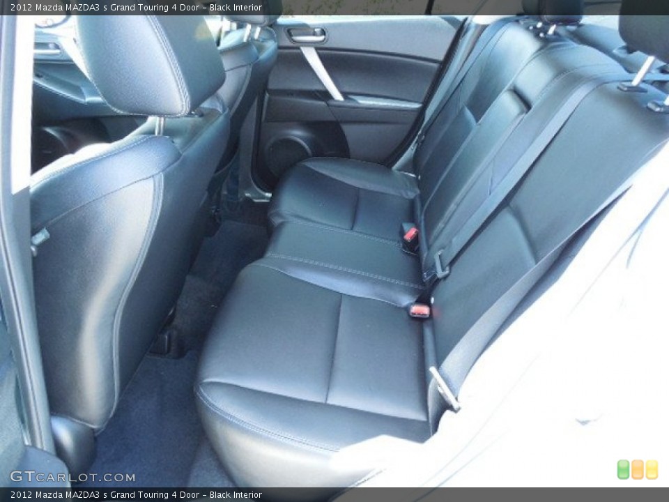 Black Interior Rear Seat for the 2012 Mazda MAZDA3 s Grand Touring 4 Door #85770136