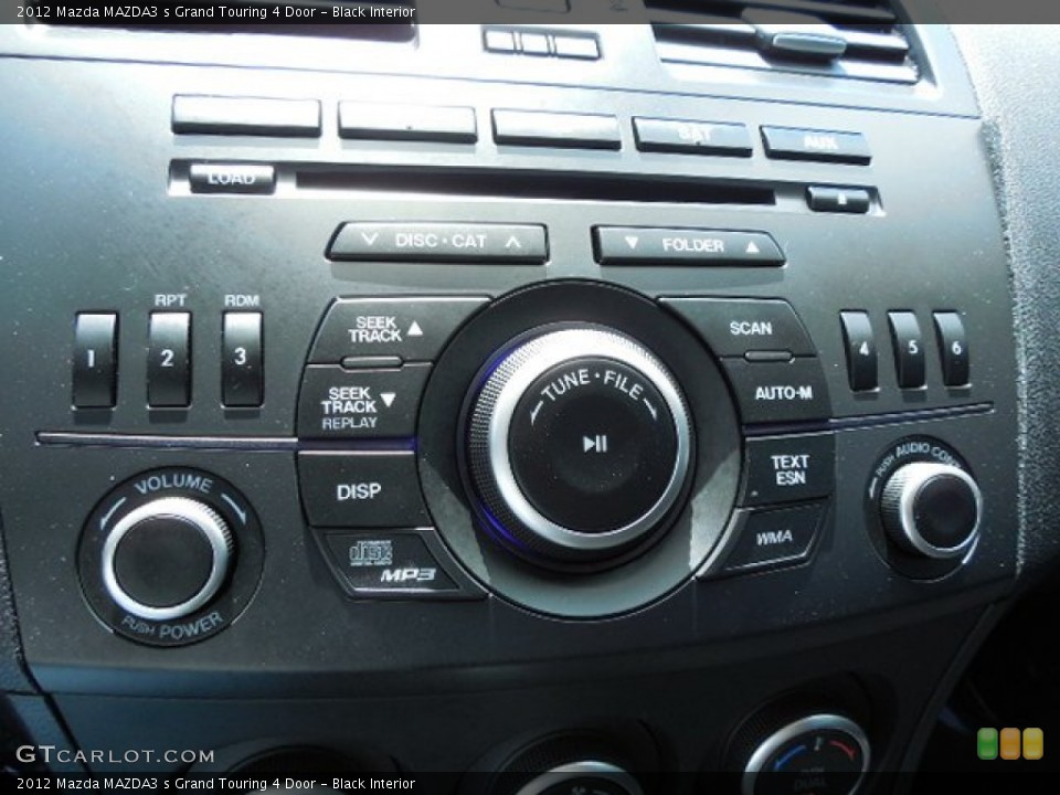 Black Interior Controls for the 2012 Mazda MAZDA3 s Grand Touring 4 Door #85770463