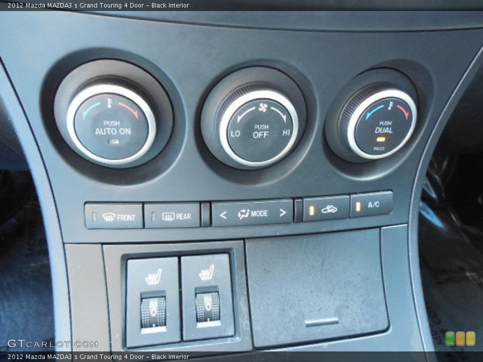 Black Interior Controls for the 2012 Mazda MAZDA3 s Grand Touring 4 Door #85770484