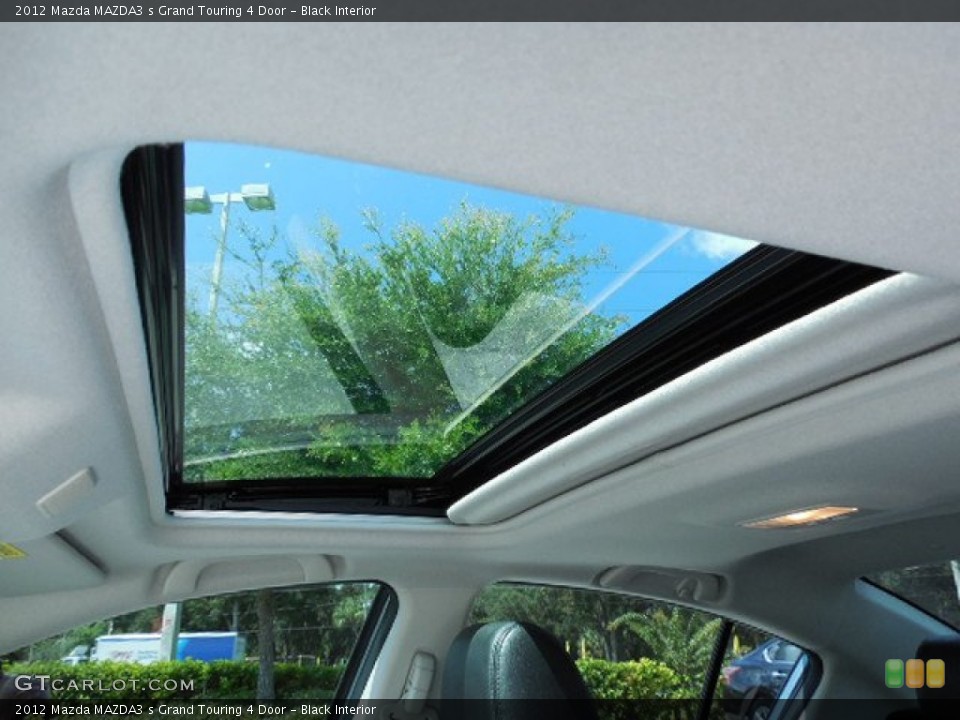 Black Interior Sunroof for the 2012 Mazda MAZDA3 s Grand Touring 4 Door #85770502