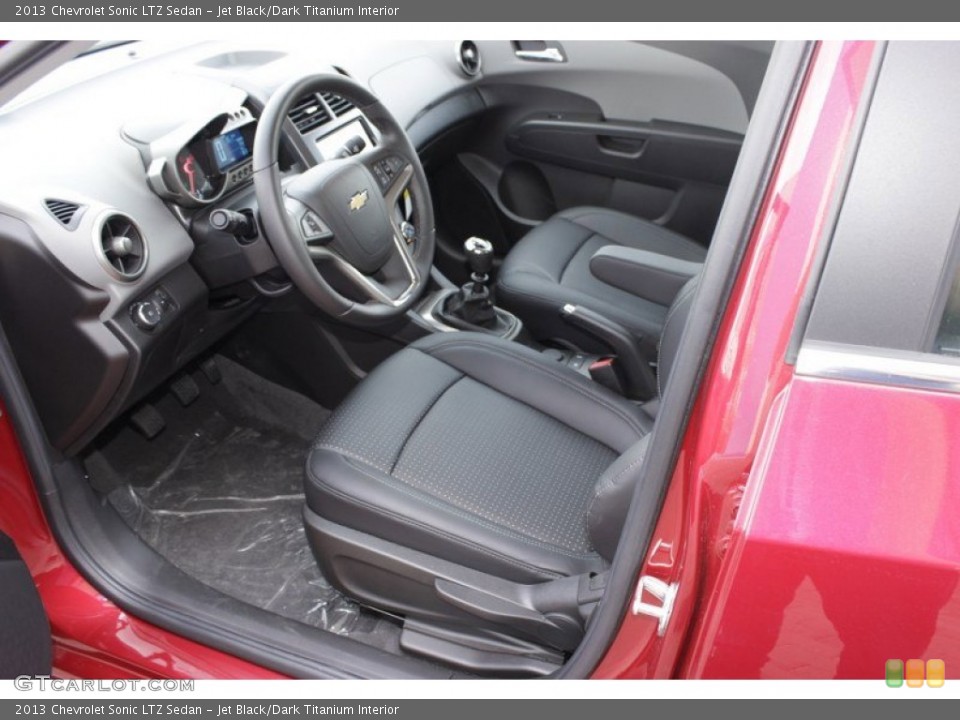 Jet Black/Dark Titanium Interior Front Seat for the 2013 Chevrolet Sonic LTZ Sedan #85771492