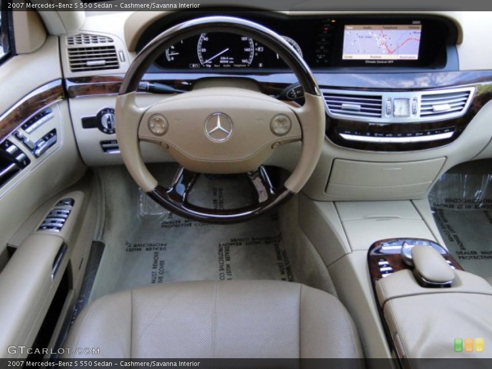 Cashmere/Savanna Interior Dashboard for the 2007 Mercedes-Benz S 550 Sedan #85772506
