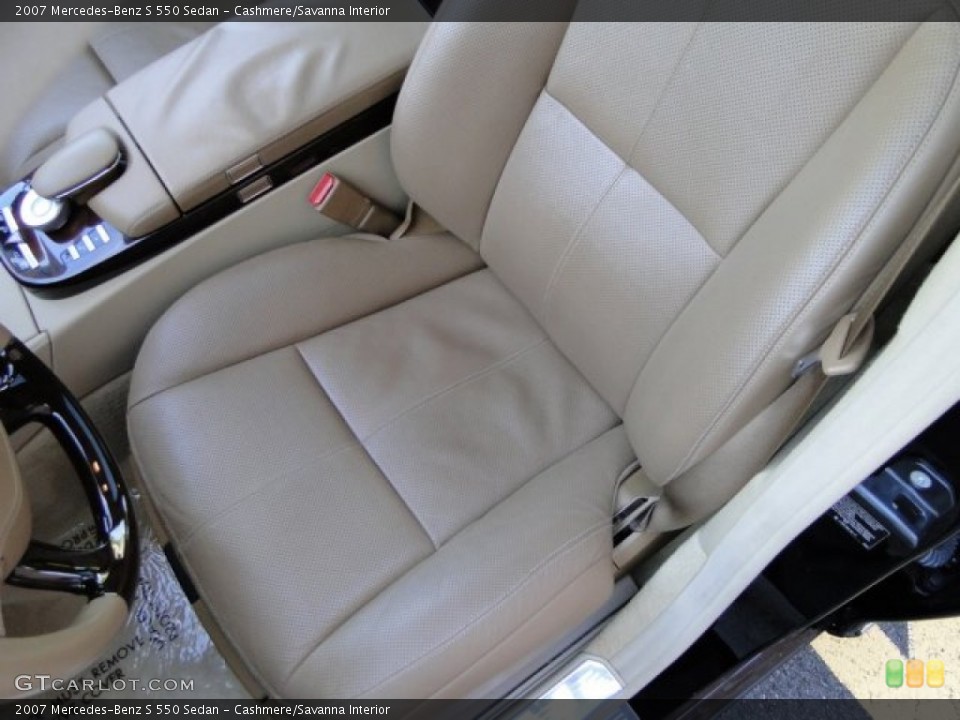 Cashmere/Savanna Interior Front Seat for the 2007 Mercedes-Benz S 550 Sedan #85772548