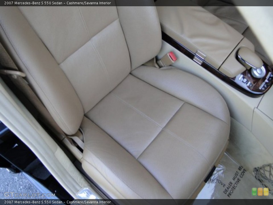 Cashmere/Savanna Interior Front Seat for the 2007 Mercedes-Benz S 550 Sedan #85772566