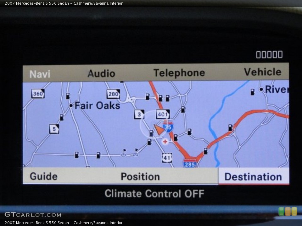 Cashmere/Savanna Interior Navigation for the 2007 Mercedes-Benz S 550 Sedan #85772629