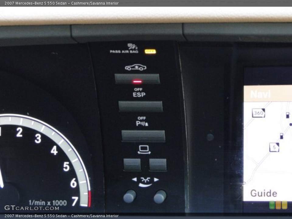 Cashmere/Savanna Interior Controls for the 2007 Mercedes-Benz S 550 Sedan #85772767