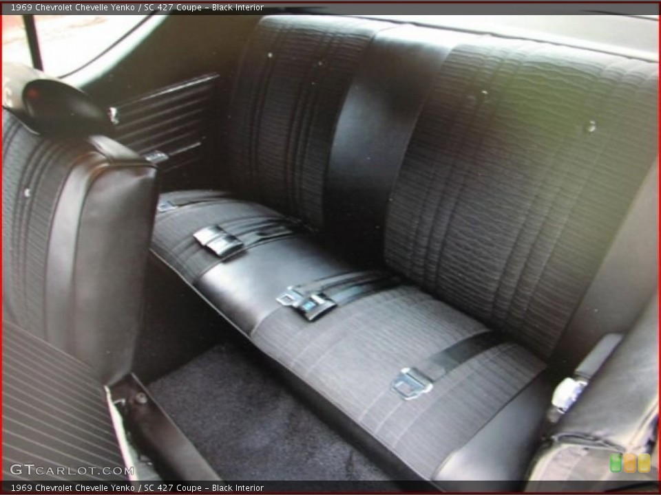 Black Interior Rear Seat for the 1969 Chevrolet Chevelle Yenko / SC 427 Coupe #85778328