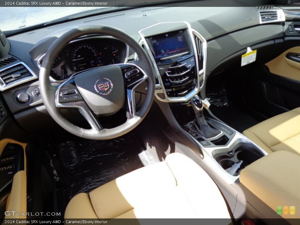 Caramel/Ebony Interior Prime Interior for the 2014 Cadillac SRX Luxury AWD #85780084