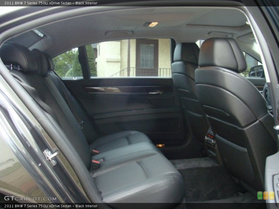 Black Interior Rear Seat for the 2011 BMW 7 Series 750Li xDrive Sedan #85781167