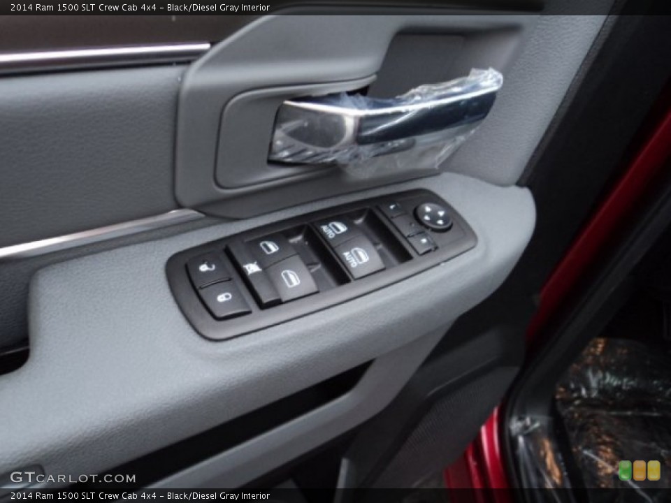 Black/Diesel Gray Interior Controls for the 2014 Ram 1500 SLT Crew Cab 4x4 #85782239