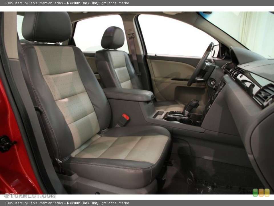 Medium Dark Flint/Light Stone Interior Front Seat for the 2009 Mercury Sable Premier Sedan #85784179