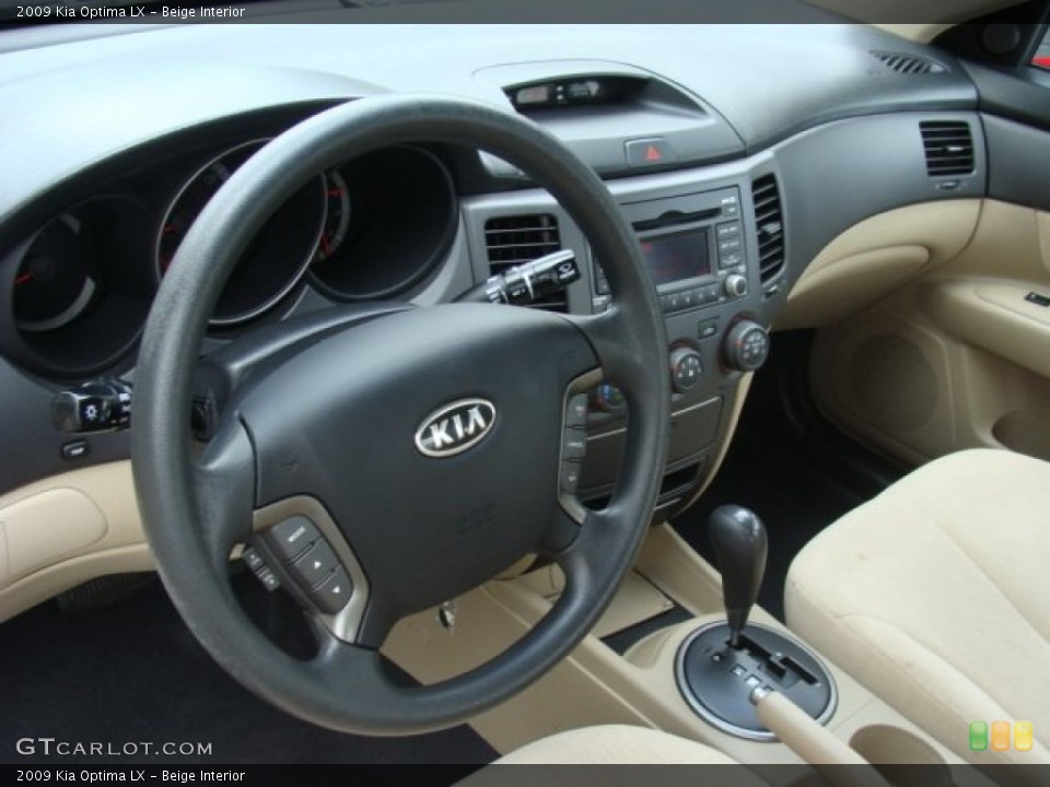 Beige Interior Steering Wheel for the 2009 Kia Optima LX #85786834