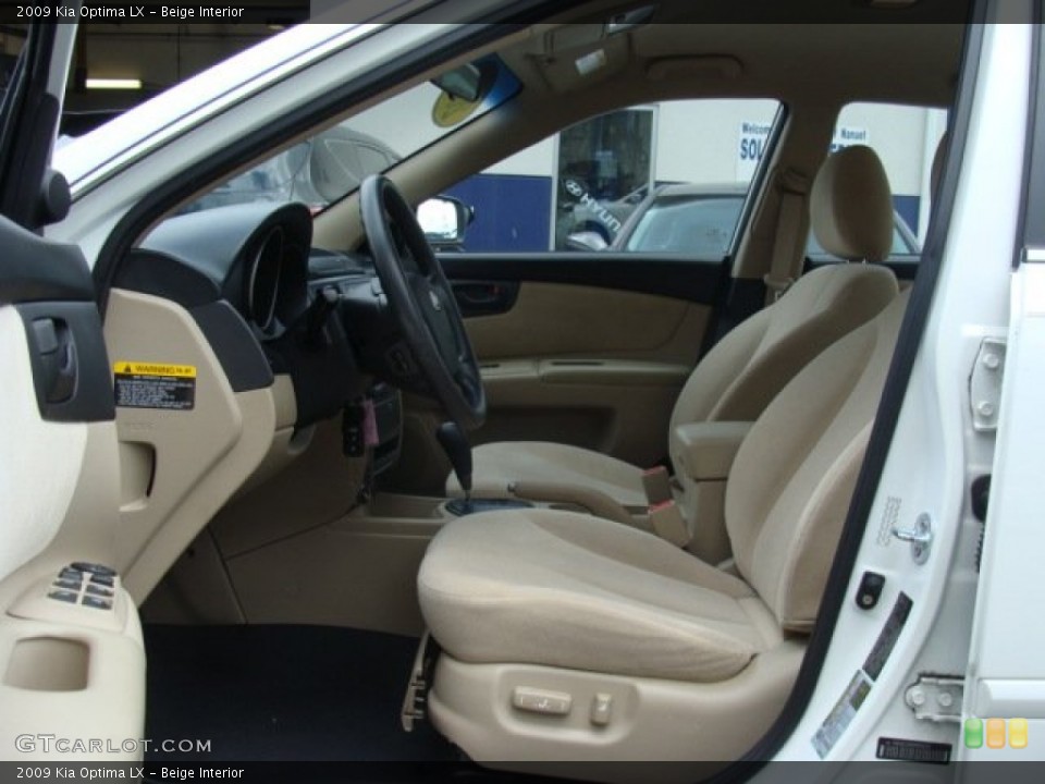 Beige Interior Front Seat for the 2009 Kia Optima LX #85786861
