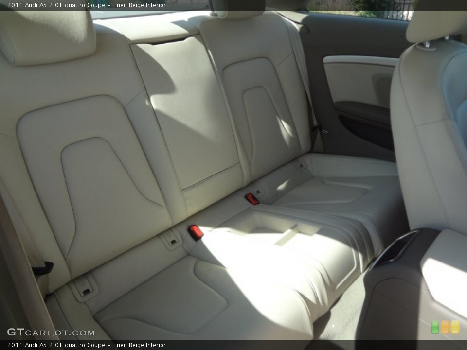Linen Beige Interior Rear Seat for the 2011 Audi A5 2.0T quattro Coupe #85788487