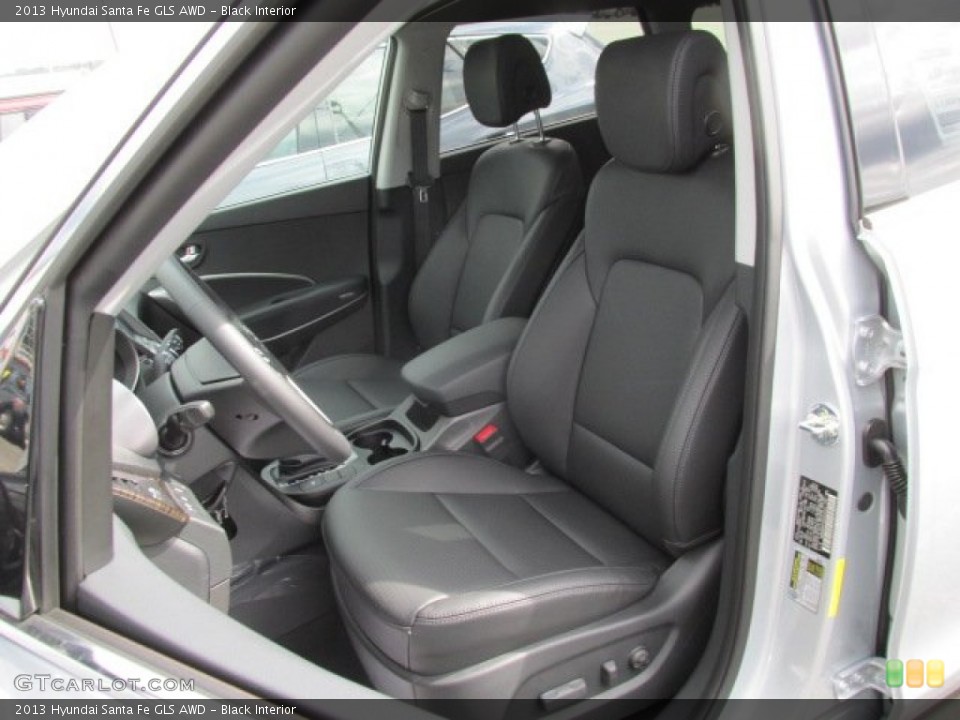 Black Interior Front Seat for the 2013 Hyundai Santa Fe GLS AWD #85791841