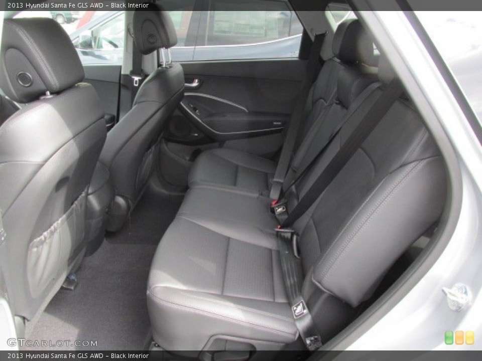 Black Interior Rear Seat for the 2013 Hyundai Santa Fe GLS AWD #85792074