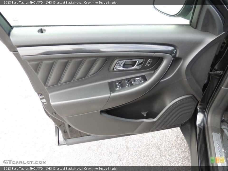 SHO Charcoal Black/Mayan Gray Miko Suede Interior Door Panel for the 2013 Ford Taurus SHO AWD #85792819